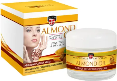 Immagine prodotto di PALACIO Crema viso all'olio di mandorle 50 ml - Trattamento intensivo per pelli secche e stanche