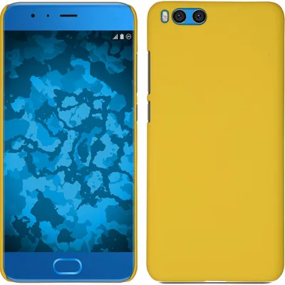 Produktbild von PhoneNatic Case kompatibel mit Xiaomi Mi Note 3 - Hülle gelb gummiert Hard-case Cover