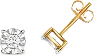 Produktbild von 9 Karat (375) Gold Damen - Diamant Ohrstecker Brillant-Schliff 0.25 Karat H - PK2 - 6mm*6mm; TRS25589KY