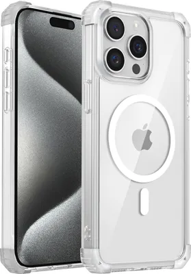 Immagine prodotto di Custodia magnetica per iPhone 13 Pro Max compatibile con MagSafe, antiurto, protezione militare Custodia trasparente Clear