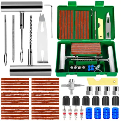Produktbild von Bandenreparatieset 58-teilig, tragbar, für Autos und Motorräder