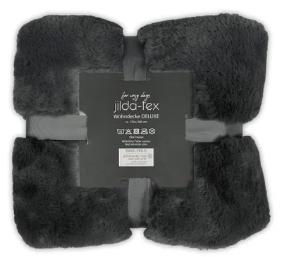 Immagine prodotto di Coperta in ecopelliccia  colore grigio, dimensioni 220 x 240 cm