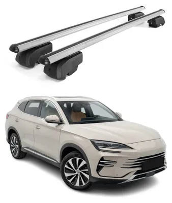 Image de Barres de toit Transversales pour BYD Seal U SUV 2024-2026 Aluminium Gris 2Pcs, Image générée par une IA