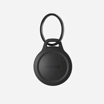 Productafbeelding van Nomad, beschermhoes voor AirTag met stevige, verzinkte stalen sleutelhanger, zwart