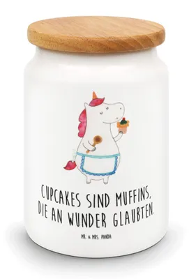 Produktbild von Mr. & Mrs. Panda Kaffeedose Einhorn Küche - Weiß - Geschenk, Einhörner, behälter, Vorratsbehälter, Keksdose, Kuchen, Dose, Teedose, Torte, Backen, Unicorn, Muffin
