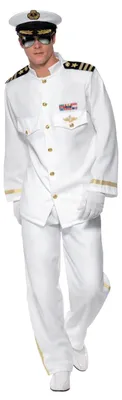 Produktbild von Smiffys Deluxe Captain Costume, White Halloween und Karneval