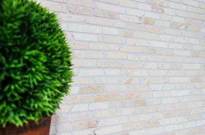 Produktbild von Handmuster Mosaik Fliese Marmor Naturstein weiß Brick Botticino Anticato MOS40-0102_m