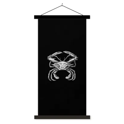 Produktbild von MuchoWow® Textilposter Ernst Haeckel - Krabbe - Alte Meister - Vintage - Tiere - Kunst 60x120 cm mit schwarzem Rahmen - Magnete