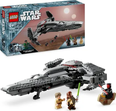 Produktbild von LEGO Star Wars Darth Mauls Sith Infiltrator, Spielzeug mit Minifiguren inklusive Anakin Skywalker, Geschenke für Jungen und Mädchen ab 9 Jahren 75383