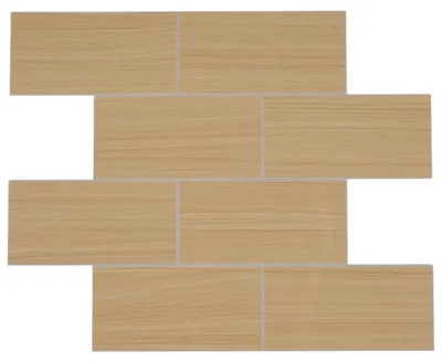 Produktbild von HowHomely Klebefliesen Fliesenaufkleber Wandpaneele 38 x 30,5 cm braun Wanddeko