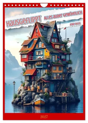Produktbild von Hausgeflippt (Wandkalender 2027 DIN A4 hoch), CALVENDO Monatskalender