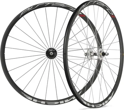 Produktbild von Miche Laufradsatz Pistard 622-20C schwarz für Schlauchreifen Speichen silb
