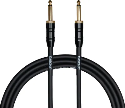 Immagine prodotto di Cascha Cavo professionale di linea per chitarra nero 3 m dritto - Cavo dritto per strumento