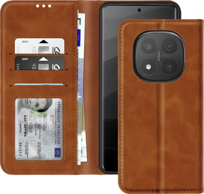 Image de Avizar, housse pour Xiaomi Redmi Note 14 Pro et Pro Plus, marron
