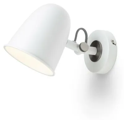 Zdjęcie produktu dla RED - DESIGN RENDL RENDL DANNY Kinkiet, biały matowy, nikiel, 230 V, E14, 5 W, R14185