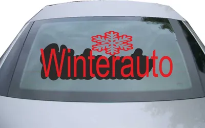 Produktbild von Indigos UG - Aufkleber Heckscheibe & Motorklappe DE7138 - rot - 600x225 mm - Winterauto - Auto Scheiben Fenster Heckklappe Tuning Racing JDM - Die cut