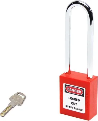 Immagine prodotto di Serratura di sicurezza compatta da 6 mm, rossa, leggera