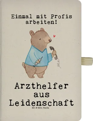 Produktbild von Mr. & Mrs. Panda Kladde Arzthelfer Leidenschaft - Transparent - Geschenk, Beruf, Arztpraxis, Journal, Adressbuch, Spruch, Krankgeschrieben, Ausbildung, notizbuch, MFA, A5