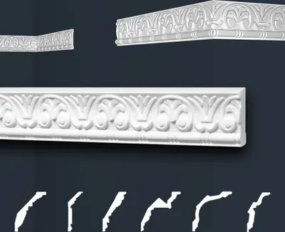 Produktbild von Marbet Deckenleisten weiß Sparpaket aus Styropor EPS - Stuckleisten gemustert, im traditionellen Design - (40 Meter B-10) Styroporleiste Winkelleiste Wandleiste