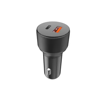 Zdjęcie produktu dla Ładowarka samochodowa QUALO Recycling USB-A / USB-C czarna 32W - QRLS-AC-01-32