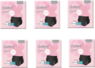 Produktbild von 6x15 Dailee Pant Lady Premium BlackPlus M Inkontinenz Blasenschwäche