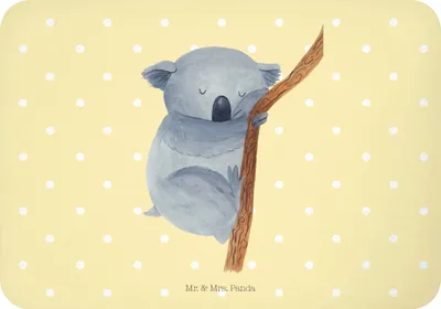 Produktbild von Mr. & Mrs. Panda Kühlschrankmagnet Koalabär - Gelb Pastell - Geschenk, Notizhalter, Lustige Sprüche, Koala, Träumen, Bär, zettelhalter, magnet, rechteckmagnet, Traum
