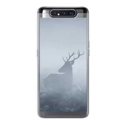 Produktbild von MuchoWow® Handyhülle Schutzhülle Hülle für Samsung Galaxy A80 Hirsche - Nebel - Wald Silikon Softcase Handy Hülle - Schutzdeckel