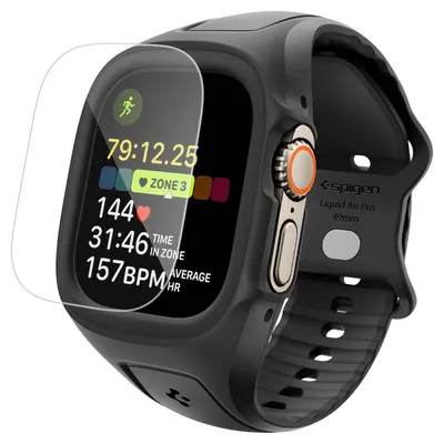 Obrázok produktu pre Spigen Liquid Air Pro, Puzdro + remienok, Smartwatch, Čierna, Apple, Watch Ultra 3/2/1 (49mm), Termoplastický polyuretán (TPU)