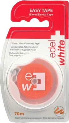 Zdjęcie produktu dla Edelwhite taśma dentystyczna woskowana nić dentystyczna 70 m 1 szt