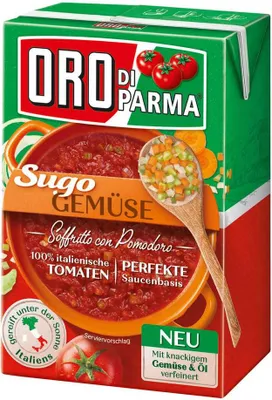 ORO di Parma Sugo Gemüse Tomatensaucenbasis Combibloc Packung 400g
