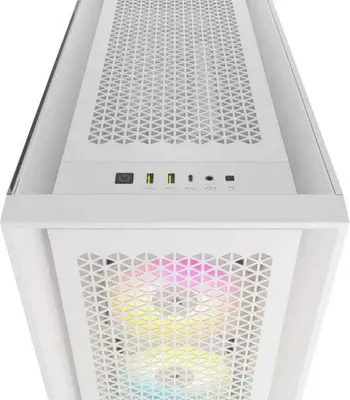 Zdjęcie produktu dla Pudełko Corsair iCUE 5000D RGB Airflow Mid Tower, szkło hartowane, białe