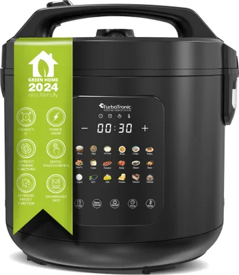 Produktbild von TurboTronic Multikocher DMC18 neues 2024 Modell 5L mit Schongarer 860W Elektrisch, Dampfgarer, Reiskocher, Slow Cooker & 18 Programme, Milchreis, Multivarka Schwarz