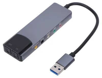 Immagine prodotto di Scheda audio esterna USB con funzione di registrazione digitale e supporto audio surround 5.1 e 7.1