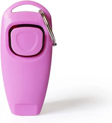 Productafbeelding van Hond Clicker - Training Clicker - Gedragstraining Hond - 2-in-1 Ontwerp - 7.5 cm - Roze