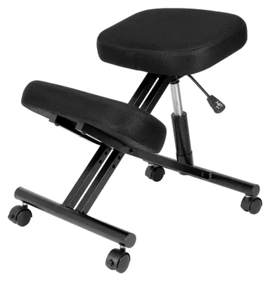 Produktbild von Ergonomischer Kniestuhl, Höhenverstellbar 54–64 cm, Bürostuhl zur Verbesserung der Sitzhaltung, Rollhocker für Büro und Home Office, Stahlrahmen bis 125 kg