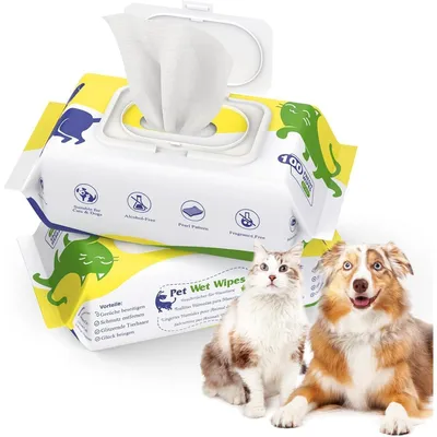 Produktbild von Reinigungstücher für Hunde und Katzen, duftstofffrei, 200 Stück
