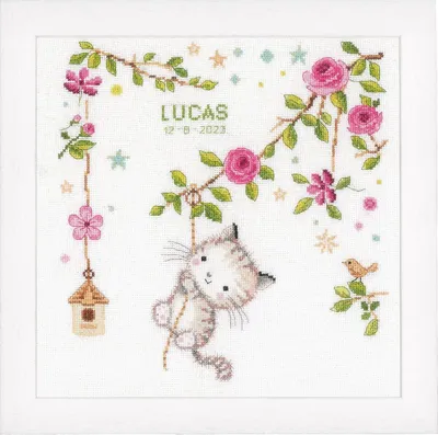 Produktbild von Vervaco Kreuzstich Set "Freche Katzen", Zählmuster, 30x31cm