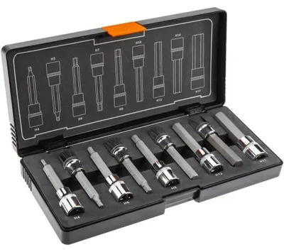 Image de NEO TOOLS Embouts hexagonaux sur douille 100 mm, set de 9 pcs.