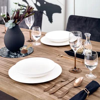 Imagen del producto de Plato Rock Blanc, diseño plano, 235 mm, 430 ml | Villeroy & Boch | N.º de artículo: 1042402536 | EAN: 4003686365537