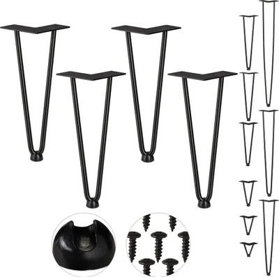Obrázok produktu pre relaxdays 10028068_1110 relaxdays Möbelfüße schwarz