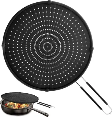 Obrázok produktu pre Ochranný kryt na panvicu, Horkovzdorný, Silikón, Umývačka riadu, Čierny