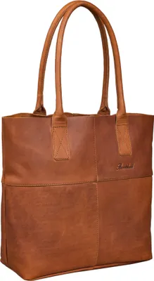 Produktbild von Benthill Damen Shopper Leder - Bag Beutel aus echtem Rindsleder - Große Vintage Umhängetasche - Schulterbeutel / Schultertasche - Weiche Handtasche