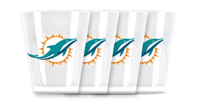 Produktbild von NFL Miami Dolphins 4er Set Shot Gläser Schnaps Glas Schnapsglas 4 Stück