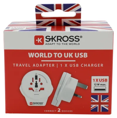 Produktbild von Skross 1.500267-E, Typ G (VK), Universal, Typ B, Typ C, Typ G (VK), Typ I (AU), Typ J (CH), Typ L (IT), Typ N (BR), 100-250 V, 50 - 60 Hz, 7 A