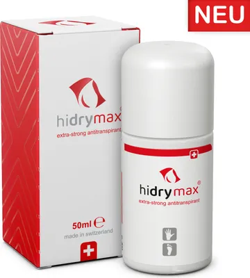 Produktbild von hidry®max Antitranspirant (50 ml) gegen Hand-/Fußschweiß, kein Deodorant