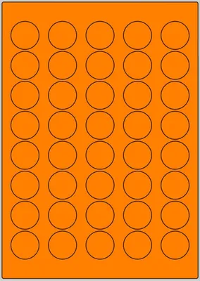 Produktbild von 400 Stück farbige Haftetiketten 30mm orange