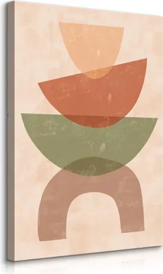 Produktbild von Muralo Leinwandbild Canvas Aquarell ABSTRAKTION Geometrische Muster Boho Stil Br. 80cm x Hö. 120cm