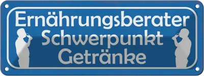 Produktbild von vianmo Blechschild 10x27 cm Ernährungsberater Getränke Bier Essen Trinken