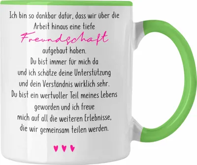 Produktbild von Trendation - Kollegin Tasse Geschenk Arbeitskollegin (Grün)