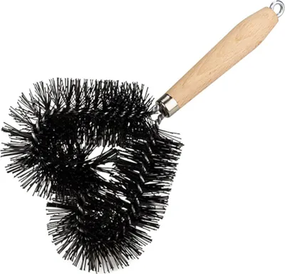 Produktbild von Rasenmäherbürste schwarz Holzgriff